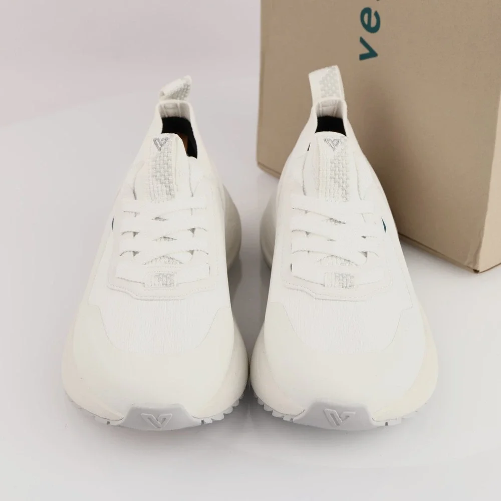 Vessi Women Stormburst Low Top Sneaker Boot Size 8 Waterproof White Lace Up Shoe